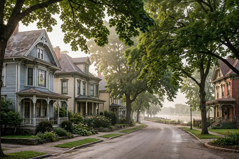 Homes in Wyandotte, MI — Prism Roofing service area